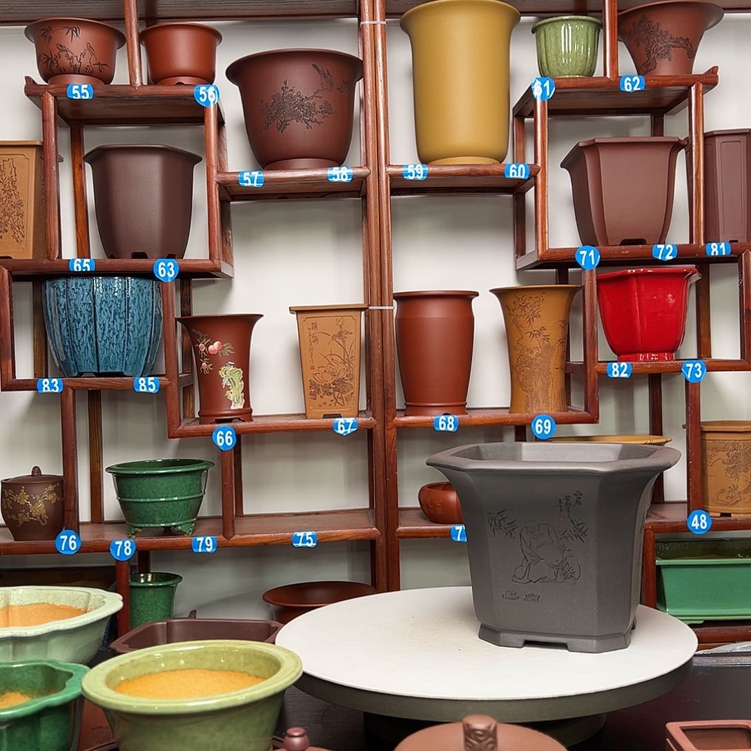 紫砂花盆金四方花盆