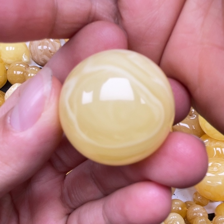 裸石蜜蜡未镶嵌蜜蜡尺寸30➕圆珠