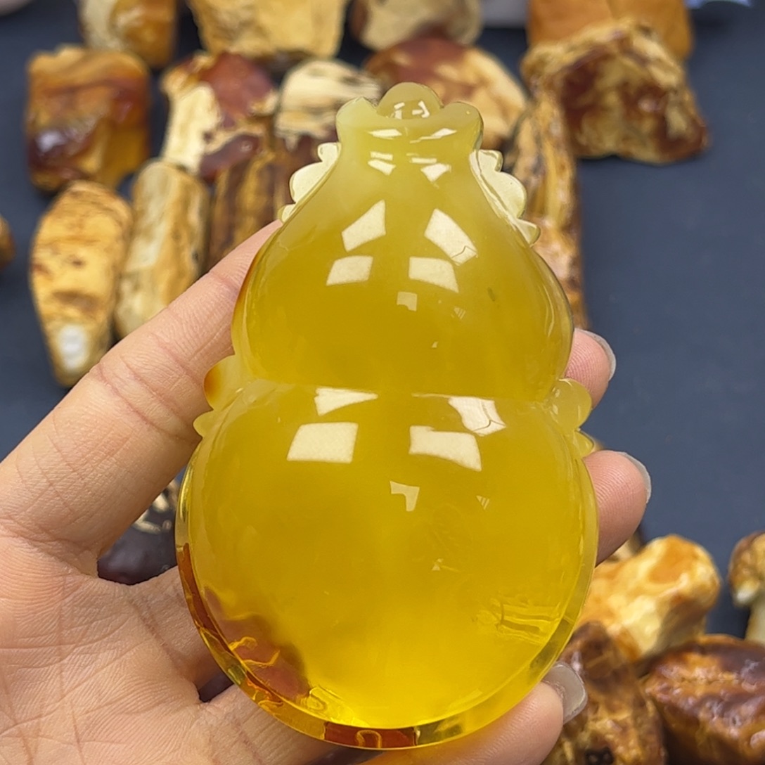 定制琥珀未镶嵌蜜蜡定制