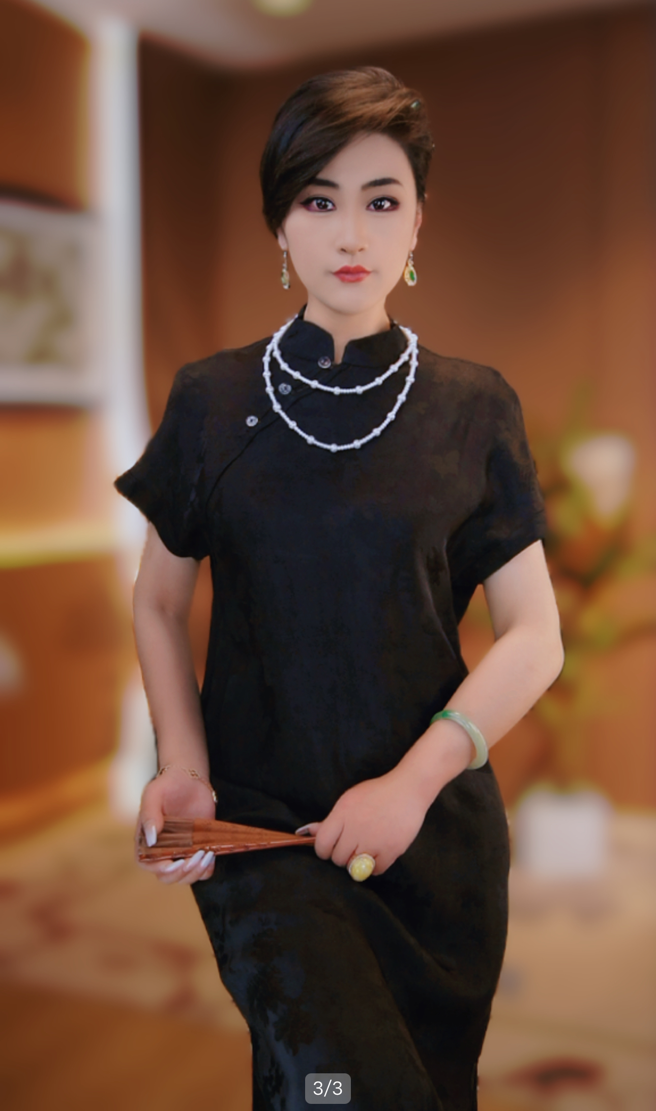 天香国色/双面双穿新中式改良款女装中长款连衣裙2024B0071—悠米