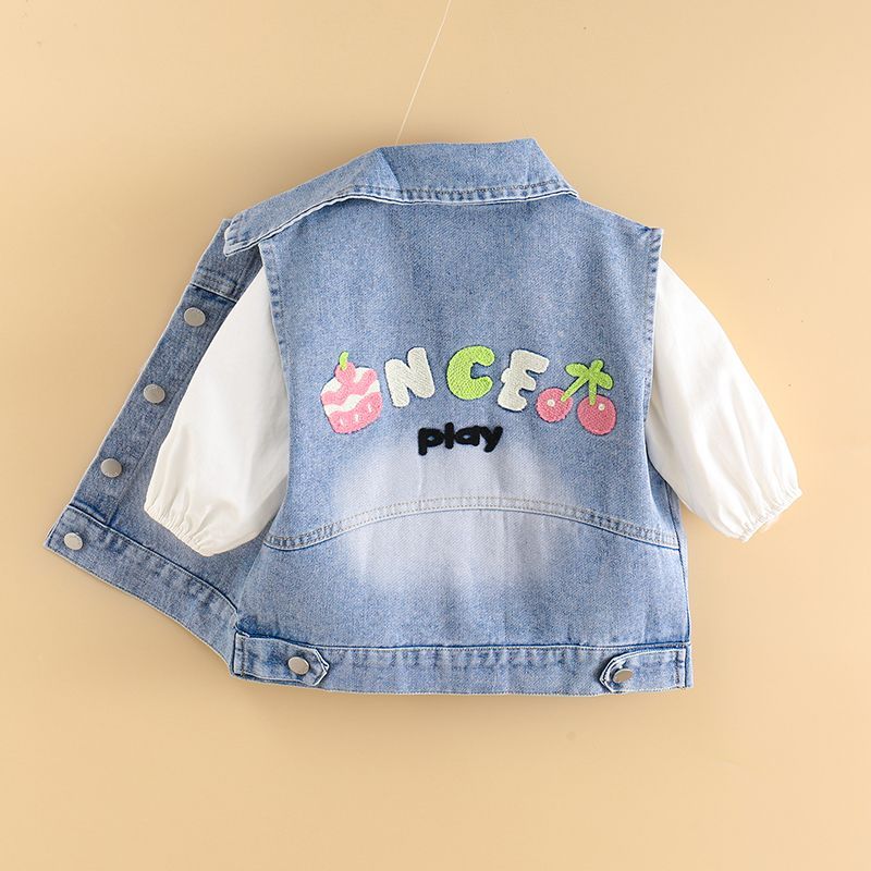 女童牛仔马甲春秋款2025新款宝宝洋气马夹1--8岁幼儿园儿童背心潮