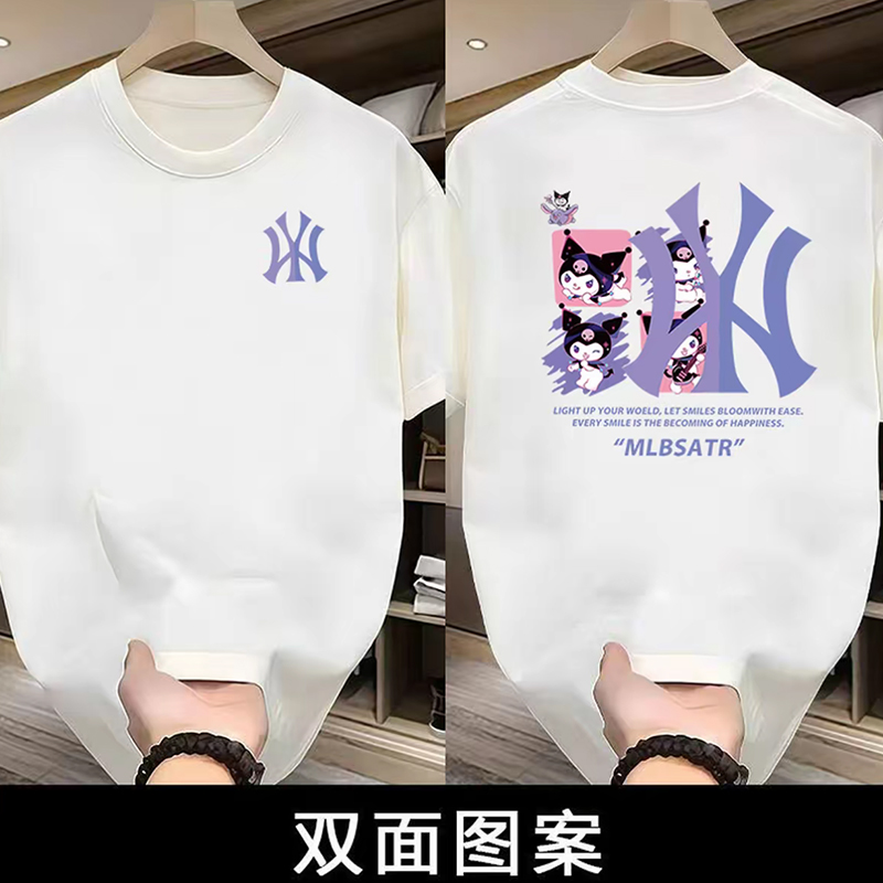 【一折清仓】夏季短袖男女同款情侣半袖休闲透气圆领潮流印花薄款T