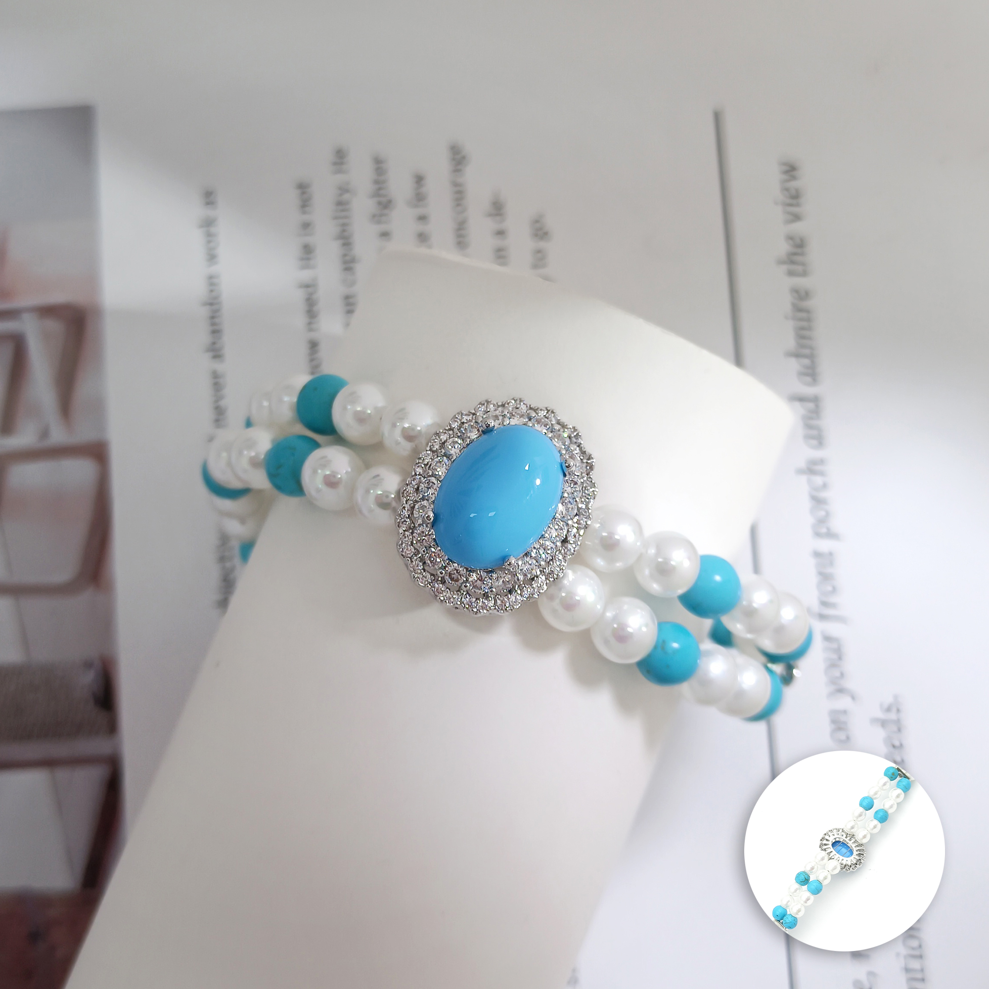 铜合金合成锆石手链 WYSX-004430【珠润松耀】手链百搭时尚精致