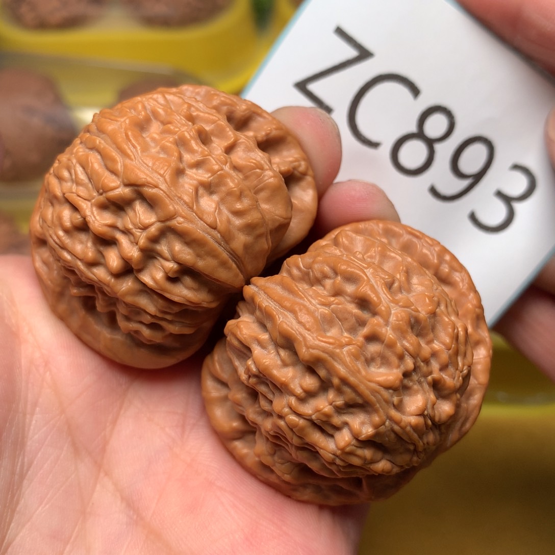 文玩核桃把件红皮球白42