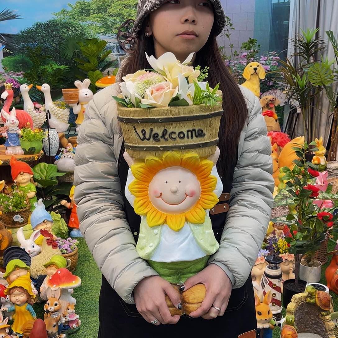 红陶花园庭院摆件&000&