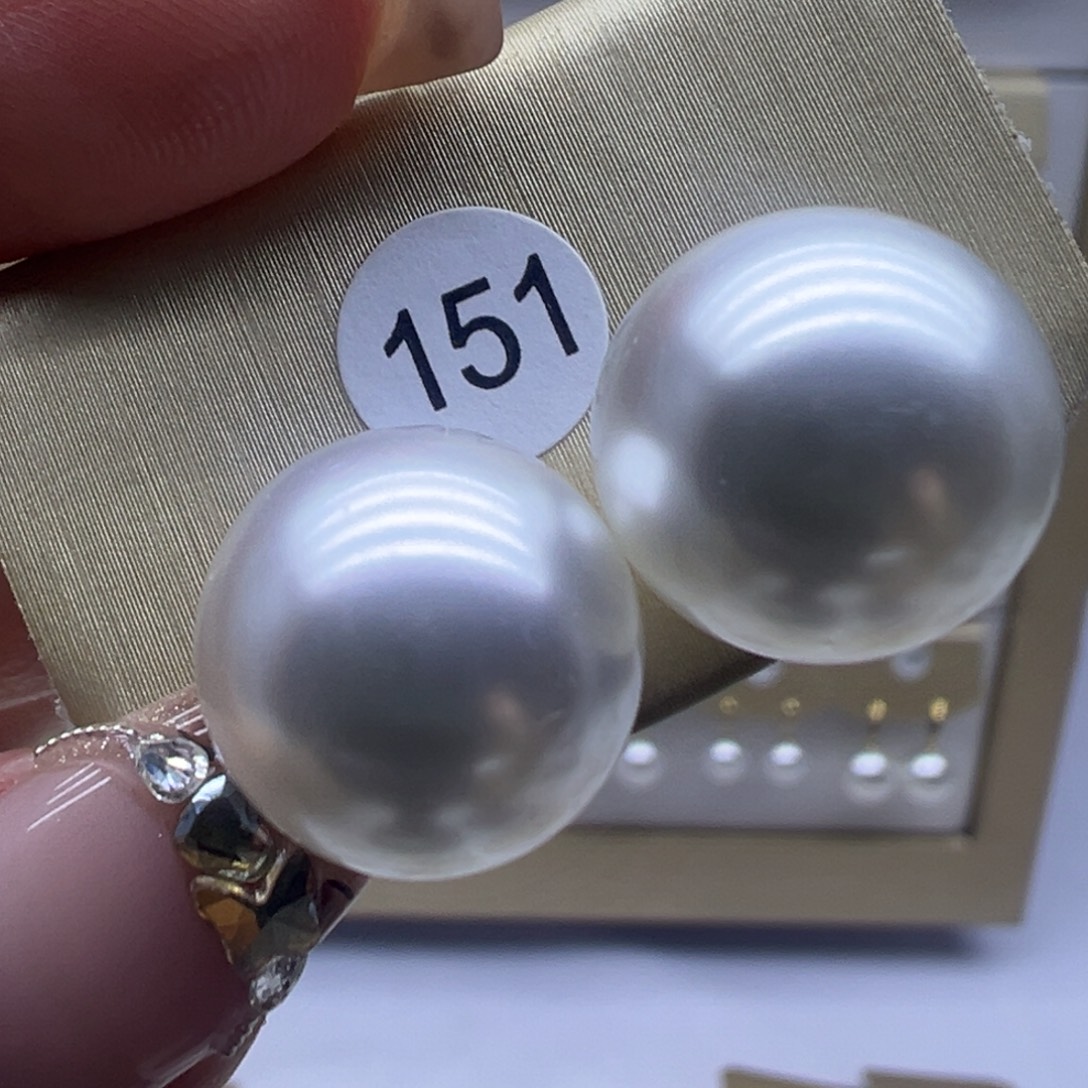 18K金镶嵌耳饰淡水珍珠