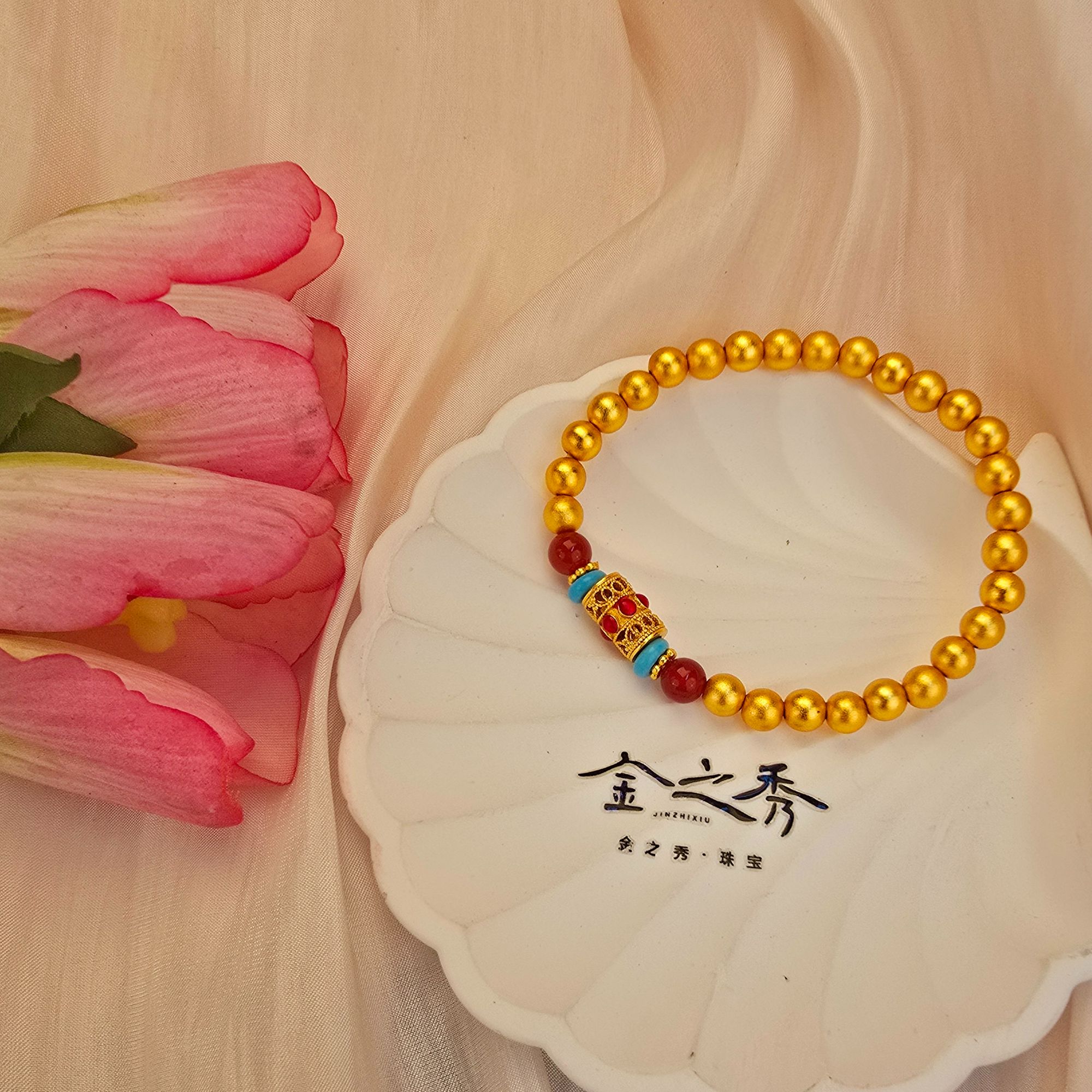 金之秀珠宝 合金手链 复古藏式手串