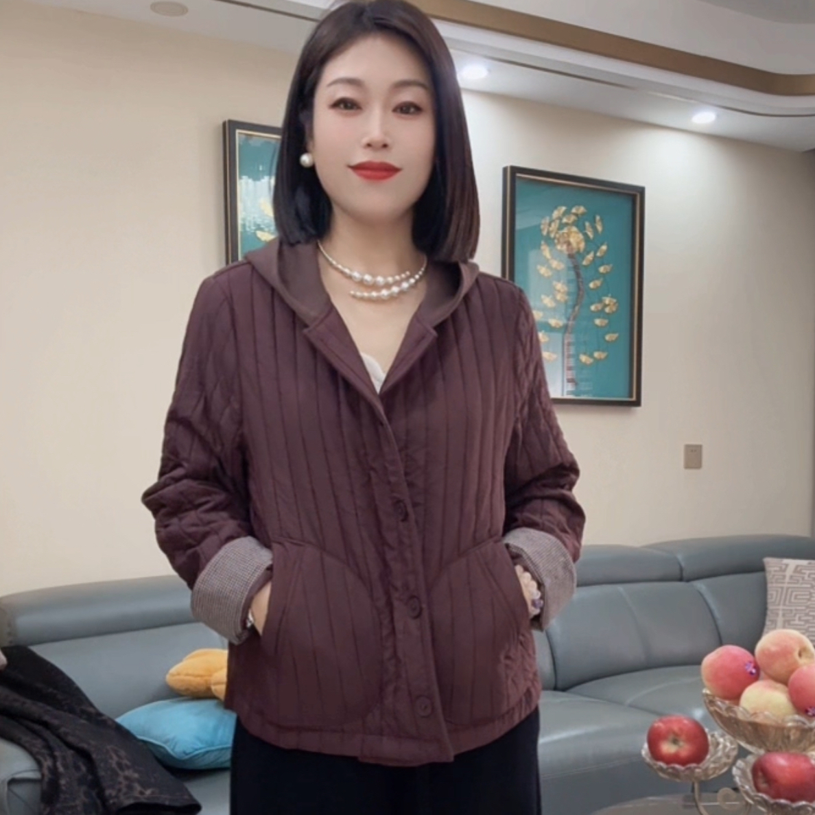 25238秋冬休闲时尚百搭连帽外套