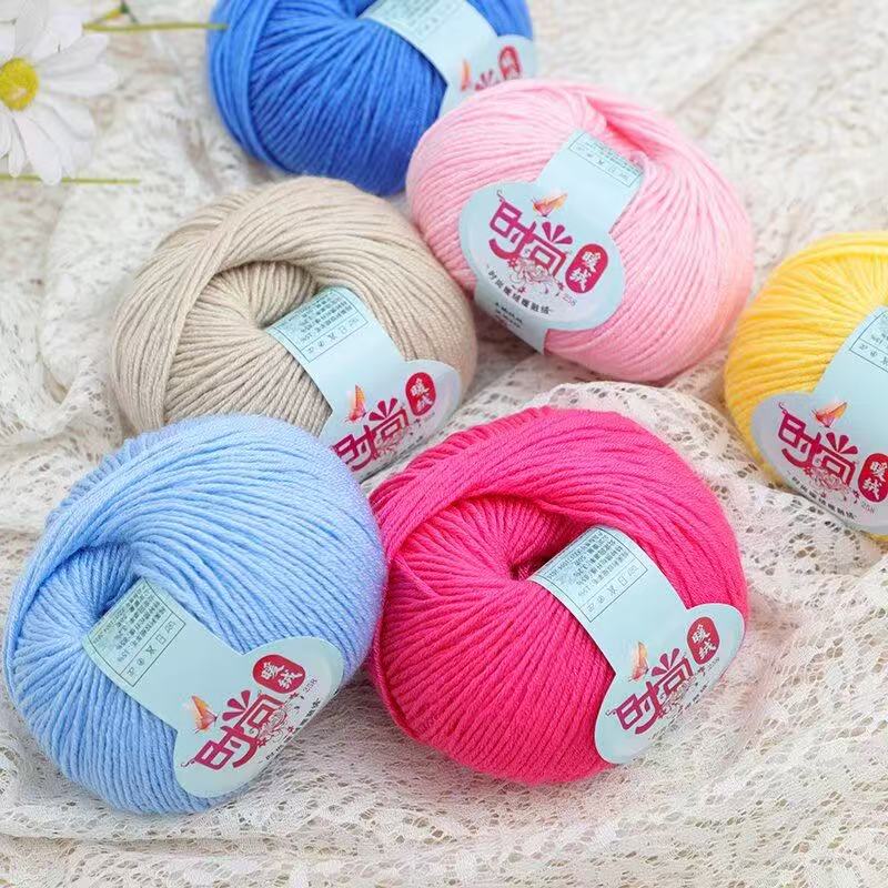 时尚暖绒混纺线团手工编织中粗羊毛线毛衣帽子围巾等