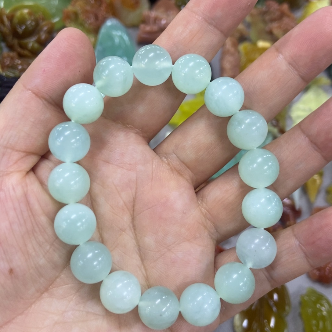 未镶嵌蛇纹石玉手串