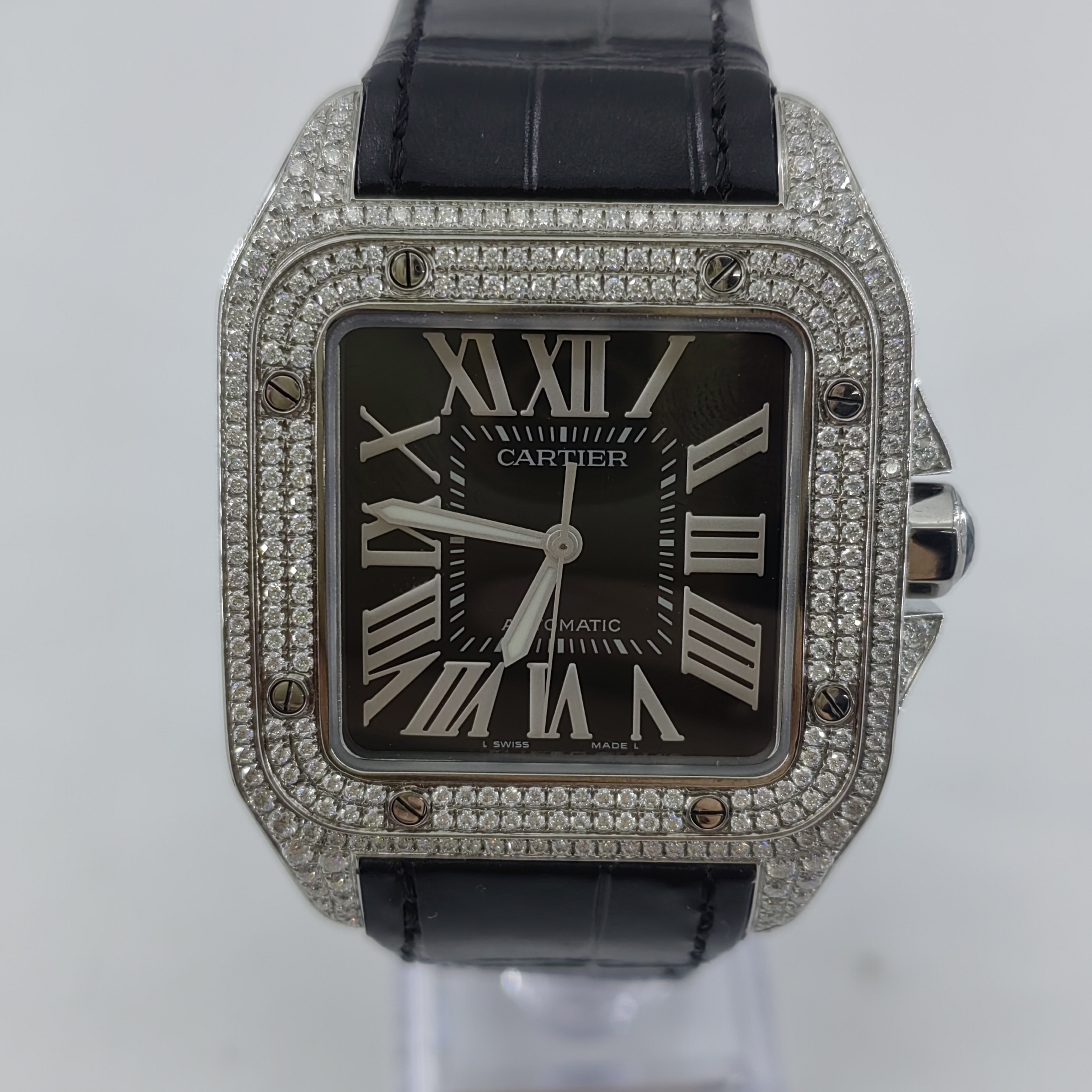 95新 Cartier/卡地亚 山度士系列 41*51 后钻 机械