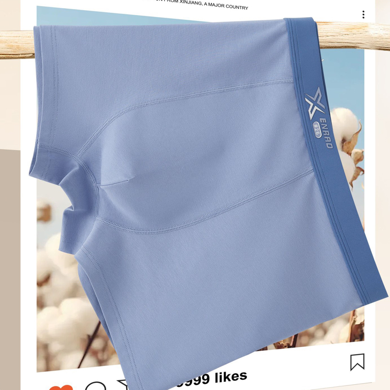 男士高品优质精品舒感棉高品质内裤四季款透气亲肤平角男内裤5条