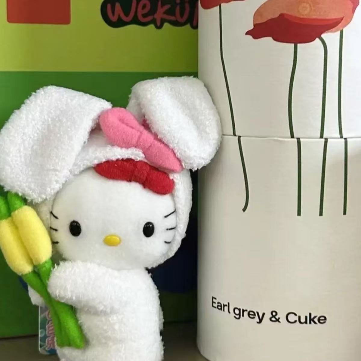 可爱拾麦穗小兔子kitty挂件