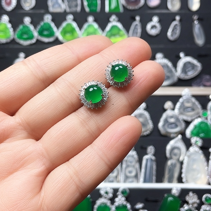 玛瑙/玉髓耳钉合金