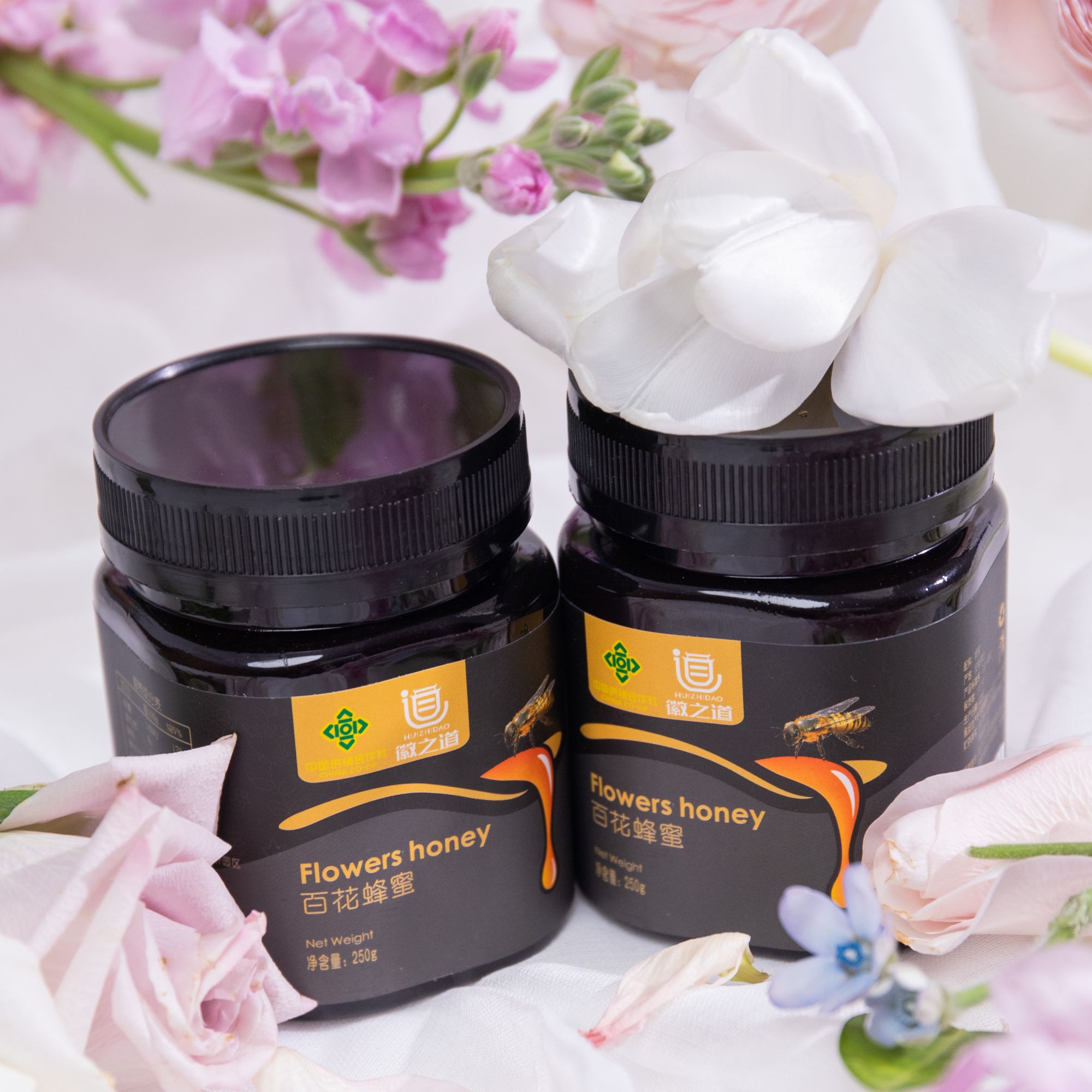 黄山正宗蜂蜜250g*1罐百花蜂蜜农家结晶蜂蜜美味自然产品