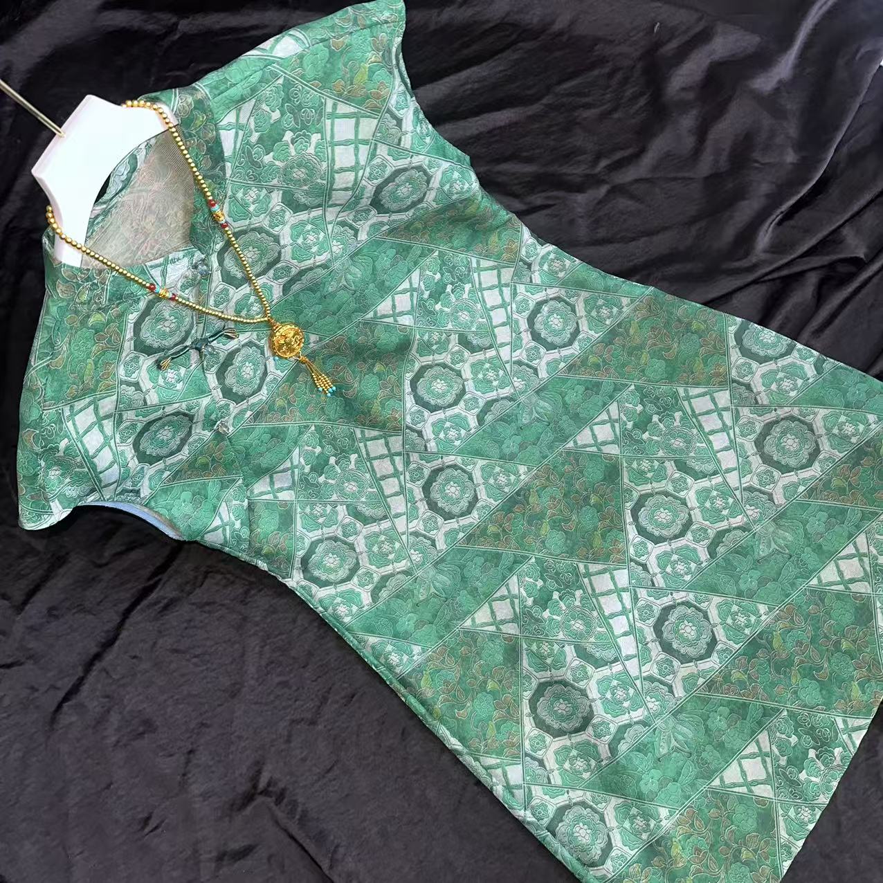 0316-常熟新中式夏季新款气质飞袖小个子国风连衣裙