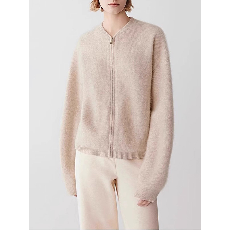 DRH原单非市面货！”小禾“原色系羊绒针织开衫毛衣外套 D05