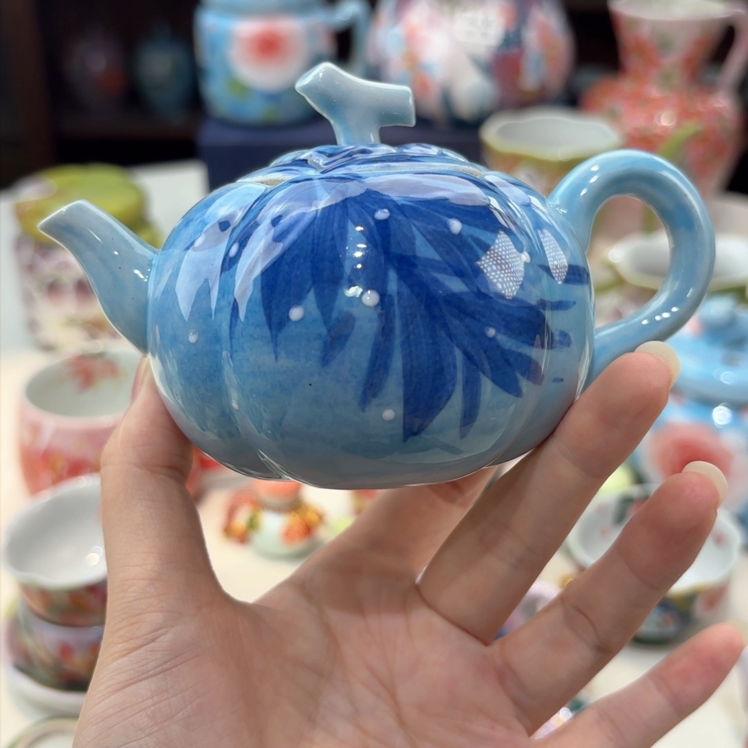 景德镇手绘高温釉下彩陶瓷茶具