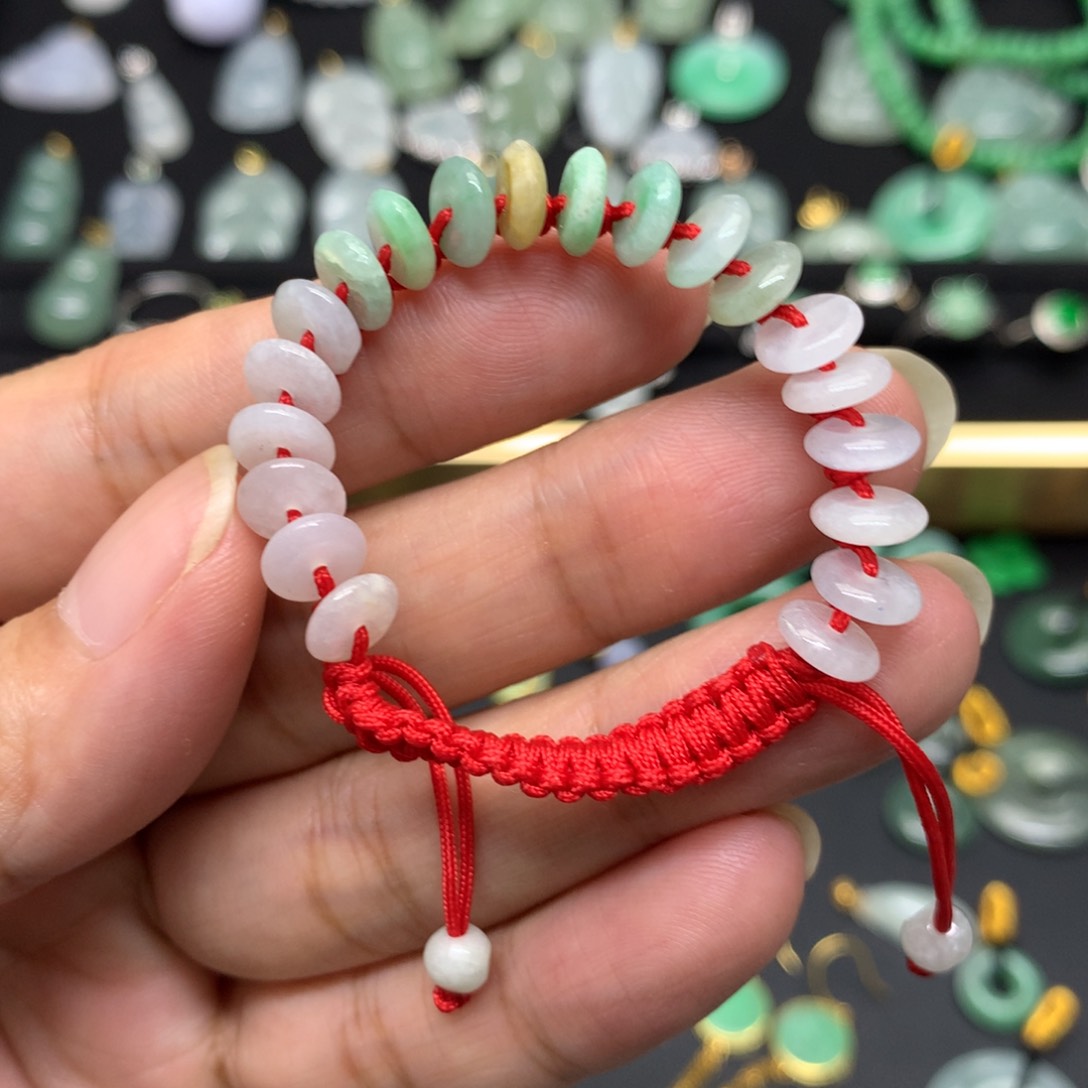 未镶嵌手串翡翠有纹裂