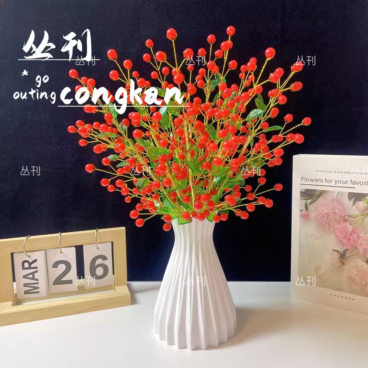 （拍2单送剪刀）金枝玉叶发财果DIY材料包（防摔折纸花瓶）