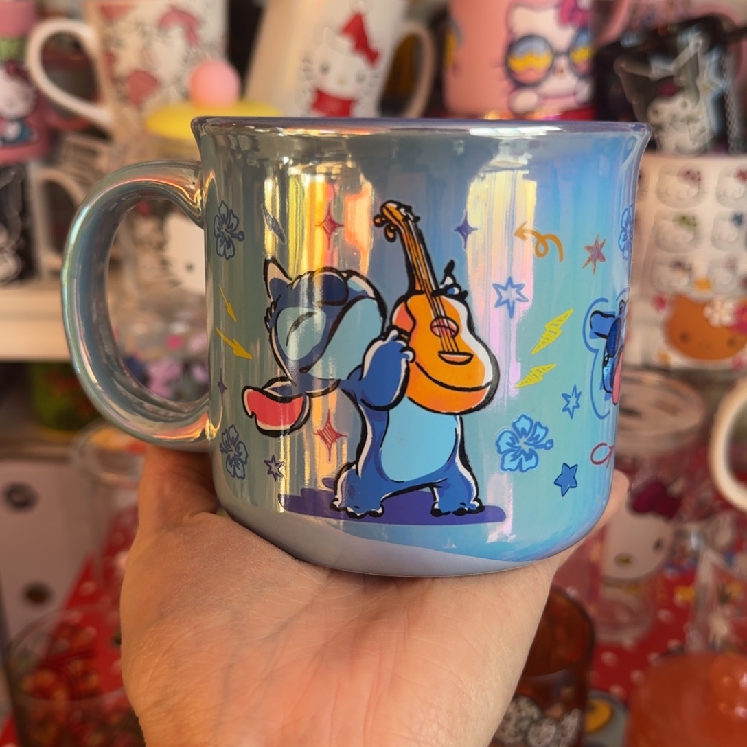 水晶玻璃吸管款史迪仔电镀