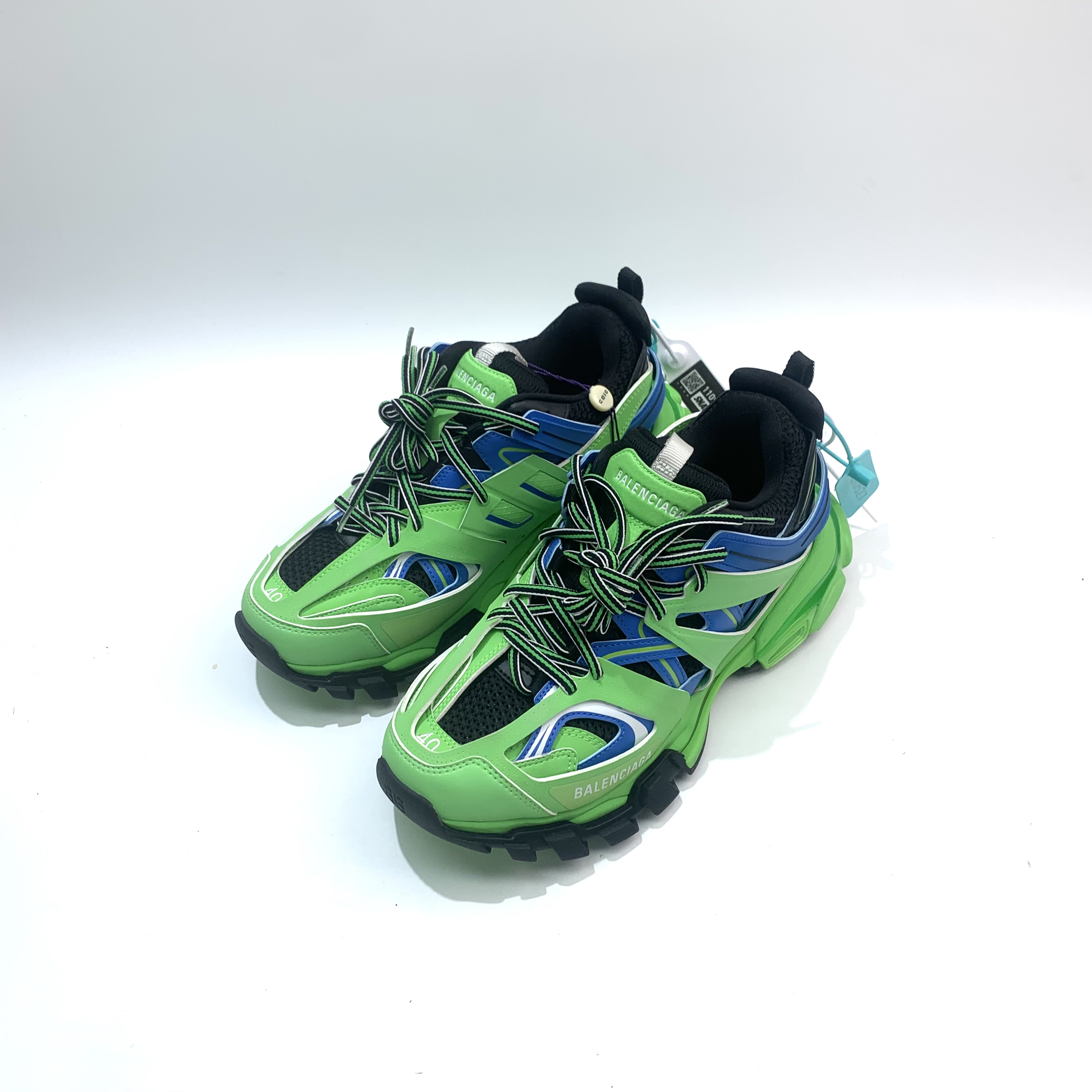 未使用 Balenciaga/巴黎世家 40码 黑绿色Track1.0老爹鞋bl0527