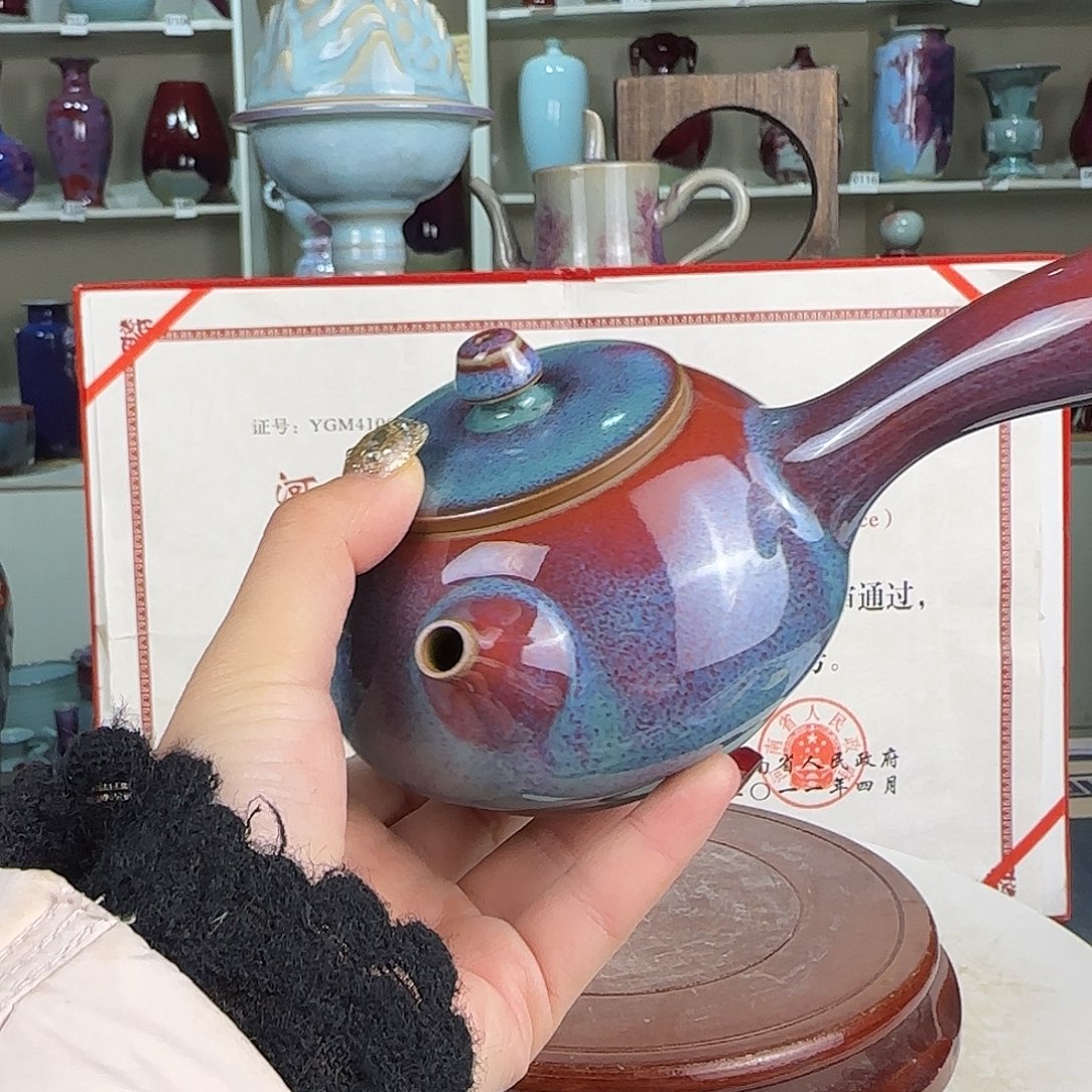 文***治陶摆件郑家钧窑摆件