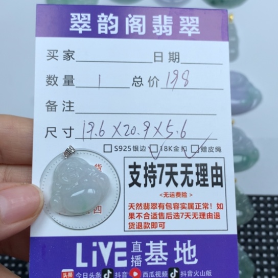 翡翠未镶嵌颈饰天然