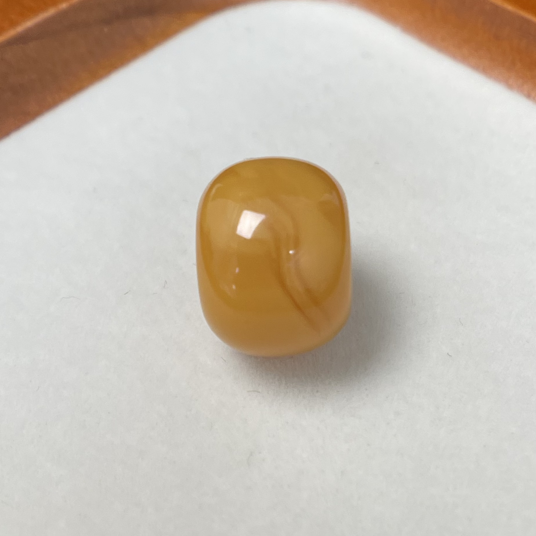 天然蜜蜡老花蜡面包圈墩子尺寸15.8×11.6mm文玩配珠配饰