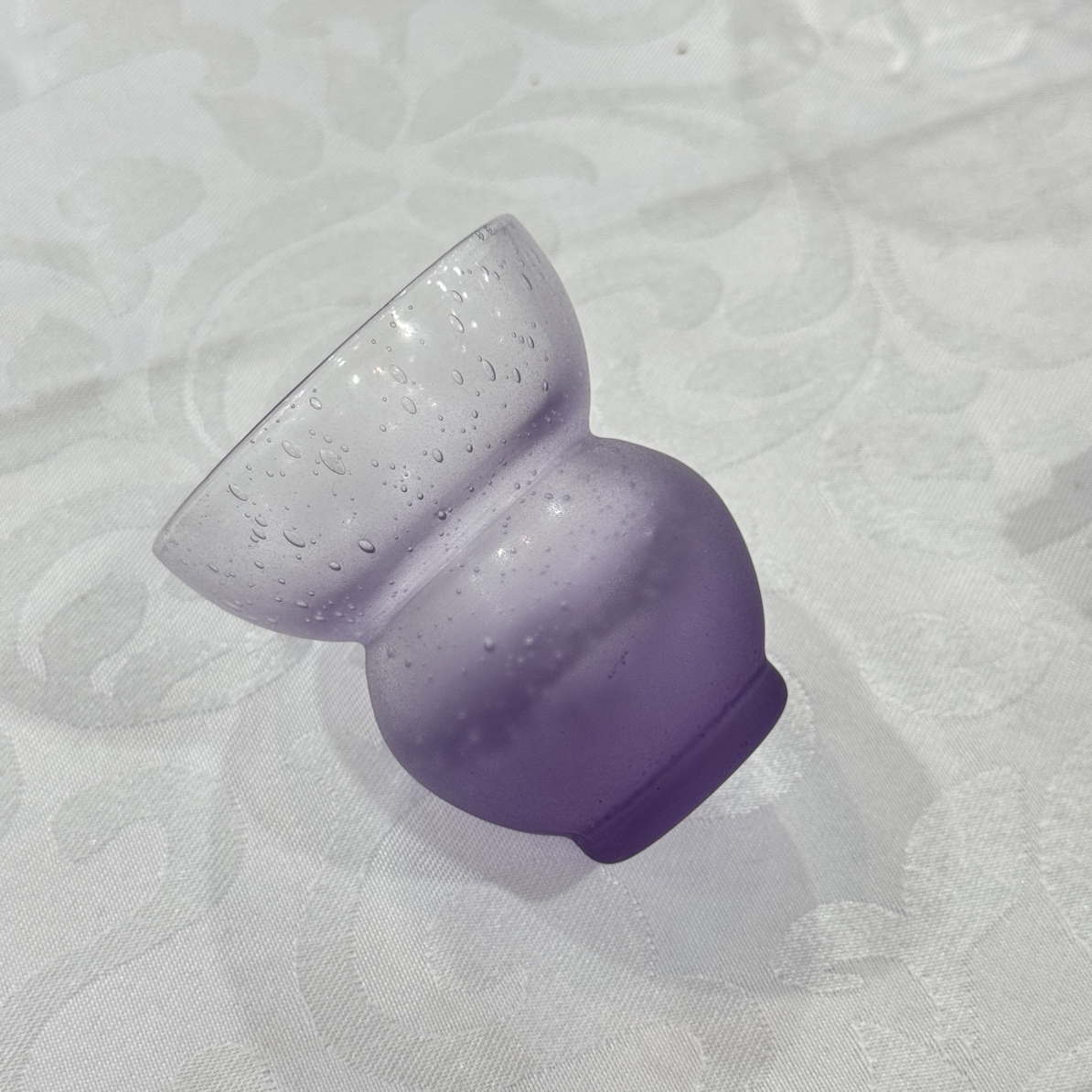 她山她海【紫色气泡玻璃主人杯+提溜】玻璃品茗杯茶道零配