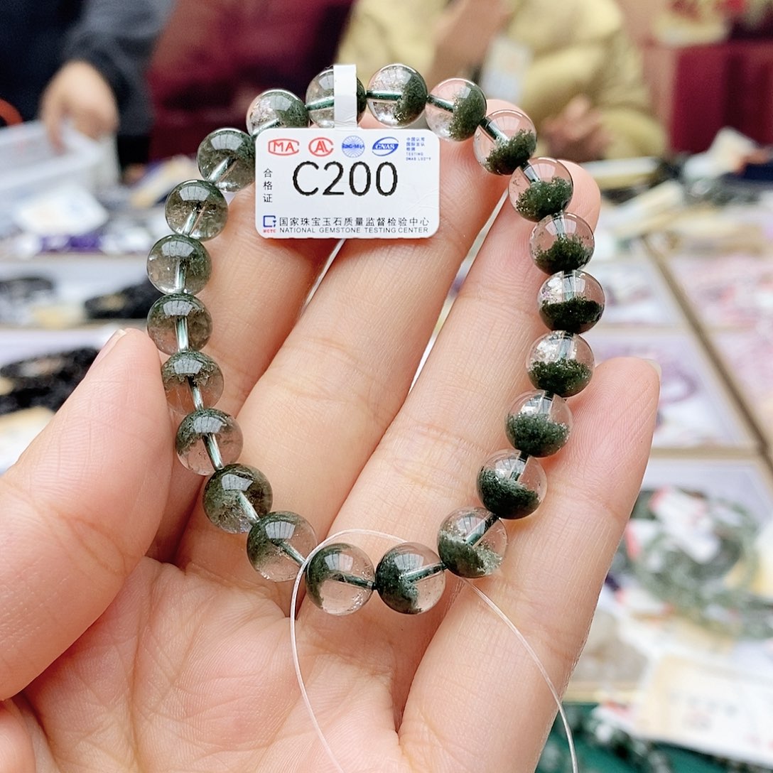 水晶手链未镶嵌A****iC200绿幽灵8.8mm