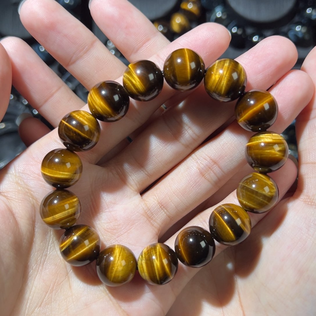 木变石手链未镶嵌工*黄虎眼14咪