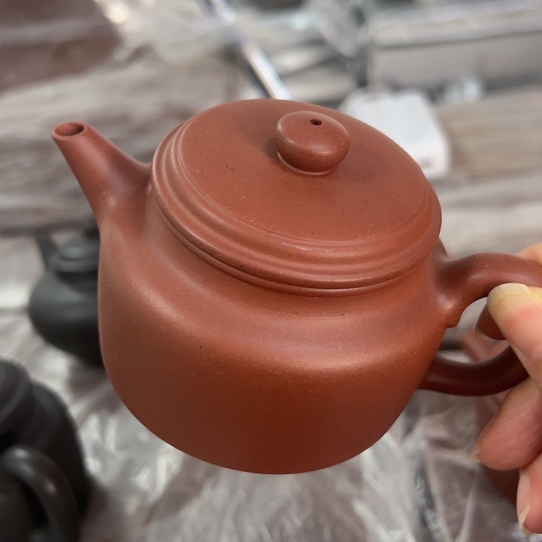 紫砂茶壶黄龙山原矿红皮龙180
