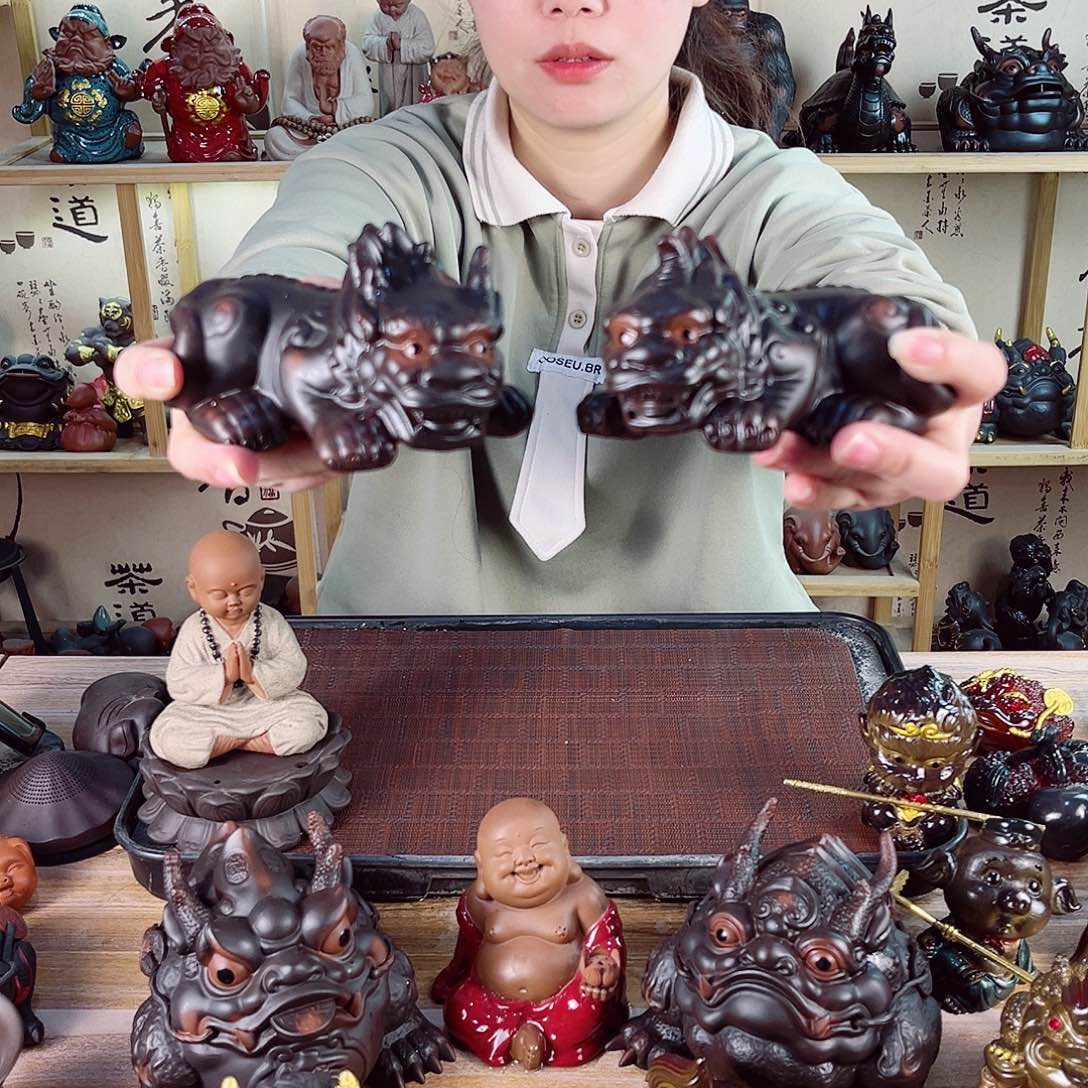 紫砂茶宠紫陶树脂茶宠摆件