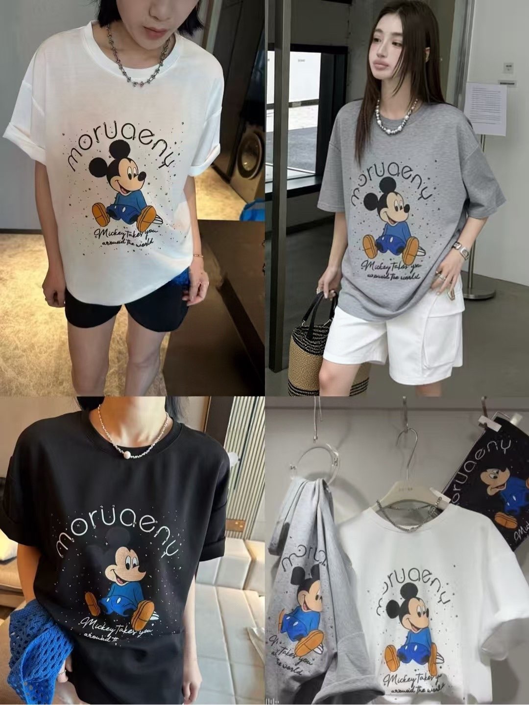 【锦衣服饰】NI 26057 新款韩系卡通米奇印花时尚短袖T恤