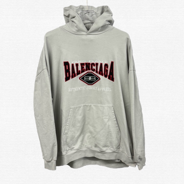 未使用 Balenciaga/巴黎世家 蝙蝠刺绣logo连帽卫衣/XS码/73144