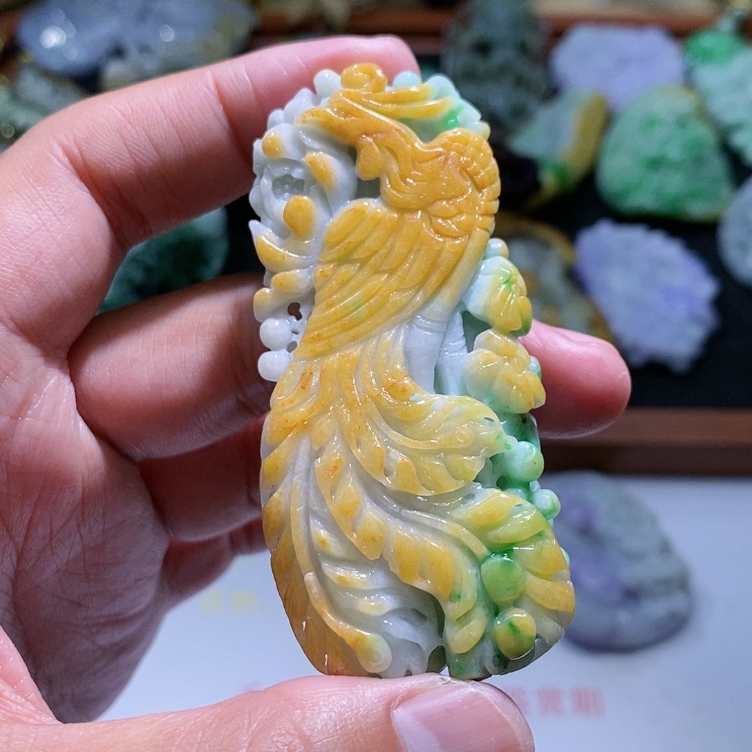 【闪购商品】翡翠颈饰未镶嵌凤凰