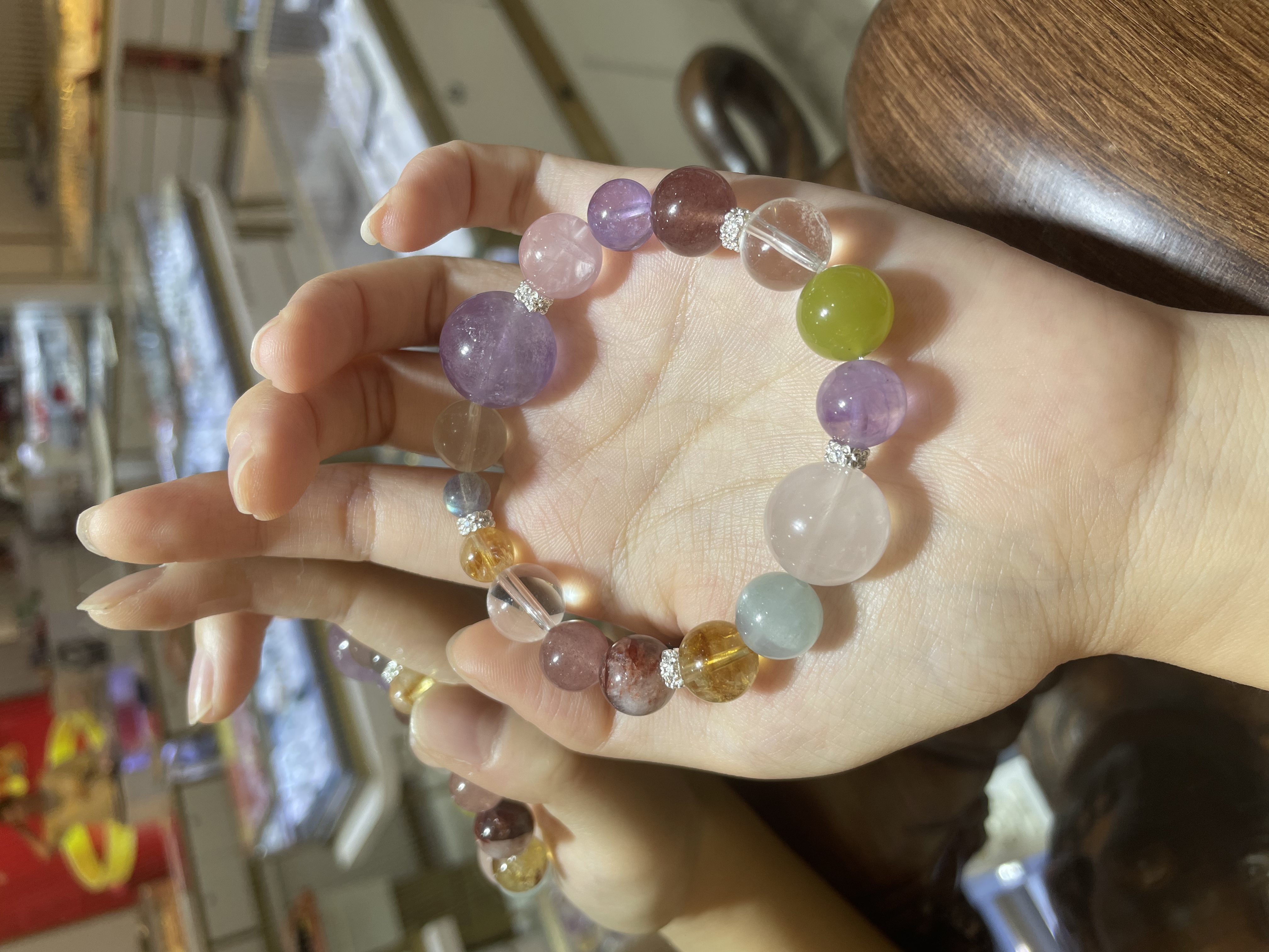 天然多宝水晶手链