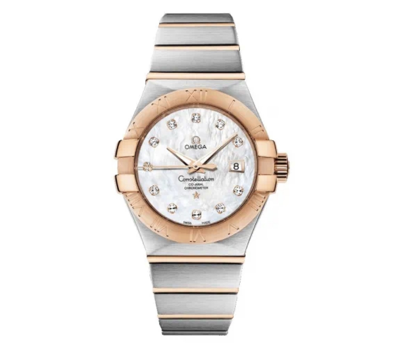 未使用 Omega/欧米茄 星座系列/女表/31mm/玫瑰金/机械