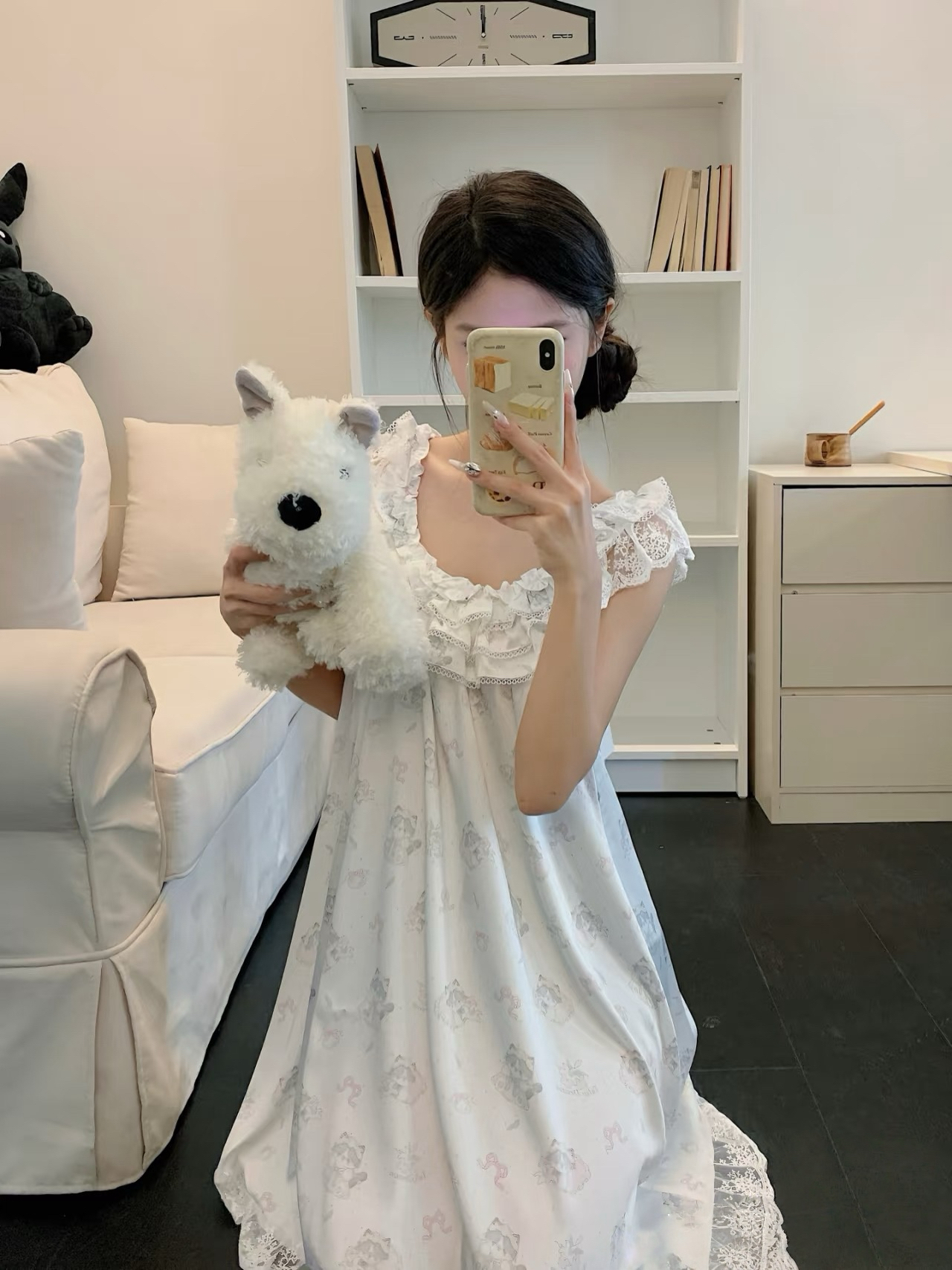 【小猫茶话会】法式甜美猫咪印花吊带睡裙女士夏季可外穿亲肤家居服