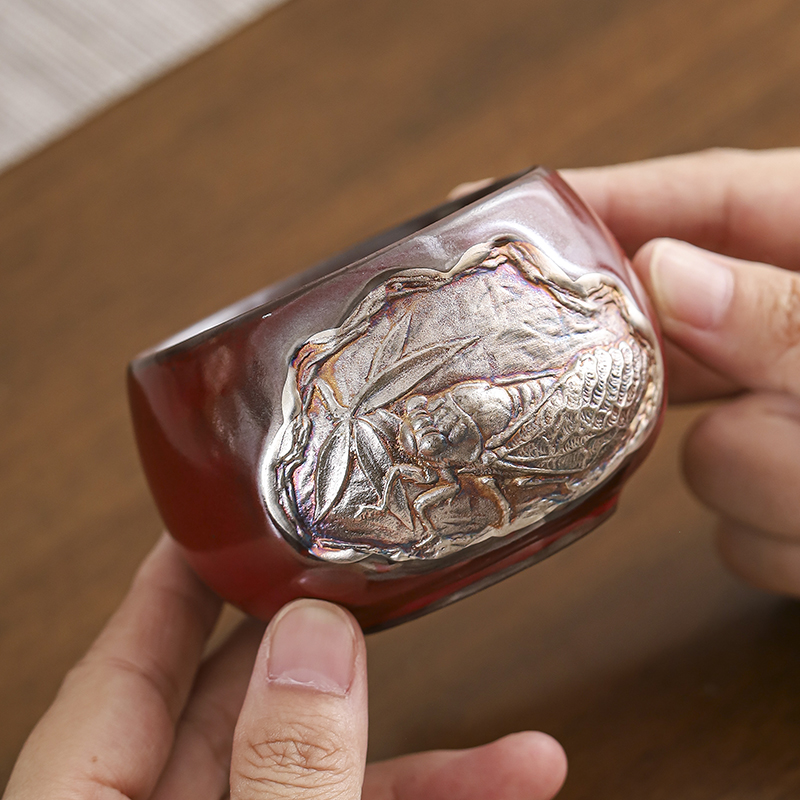 原矿老岩泥陶瓷一鸣惊人主人杯禅定杯功夫茶具茶杯品茗杯115