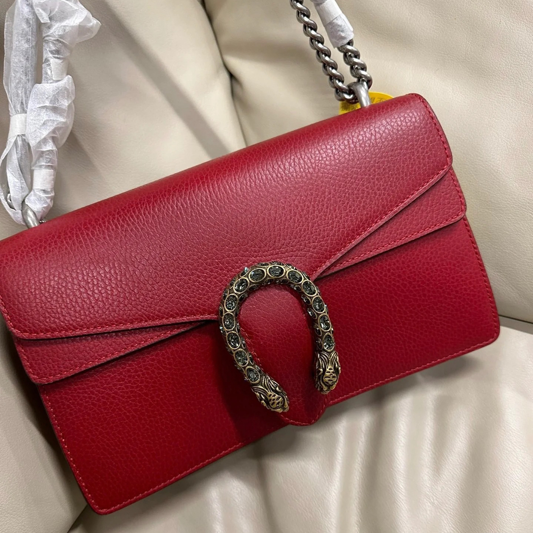 99新 GUCCI/古驰 古驰红色酒神钻扣 25090073-04