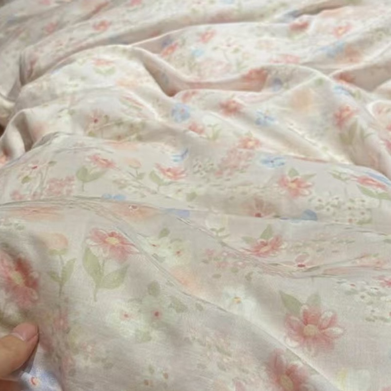 【白桃乌龙夏凉被四件套】200*230四季柔软透气夏凉四件套