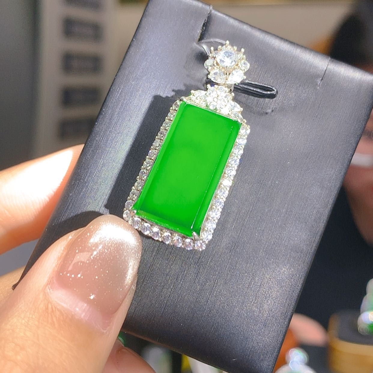 【闪购商品】翡翠银S925镶嵌颈饰5柒姐