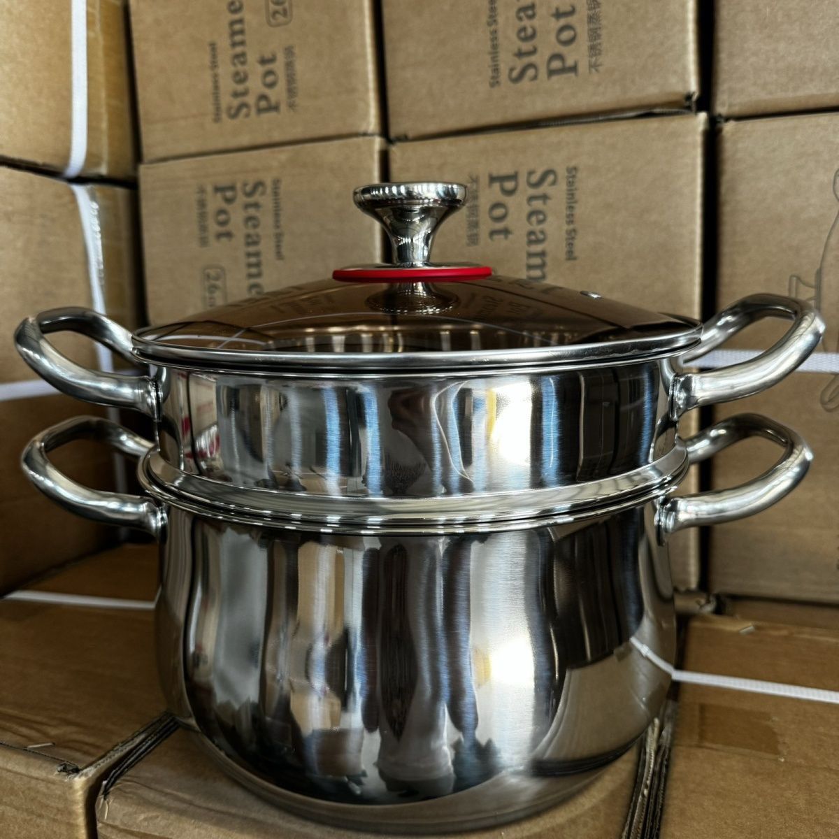 A133-带屉汤锅 蒸锅26厘米直径