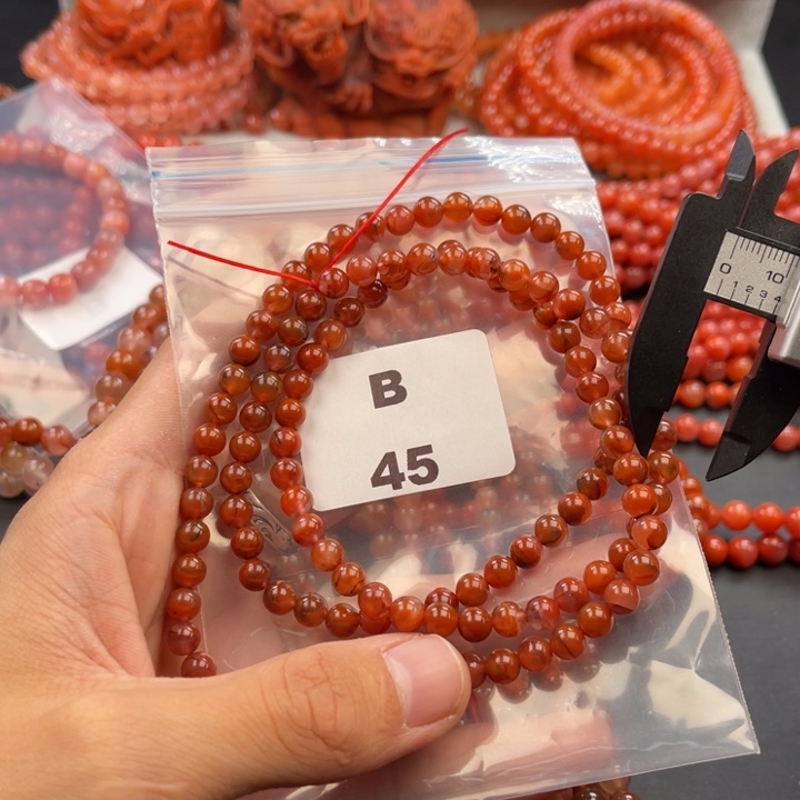 南红玛瑙未镶嵌多样性发货默认微瑕称重6mm