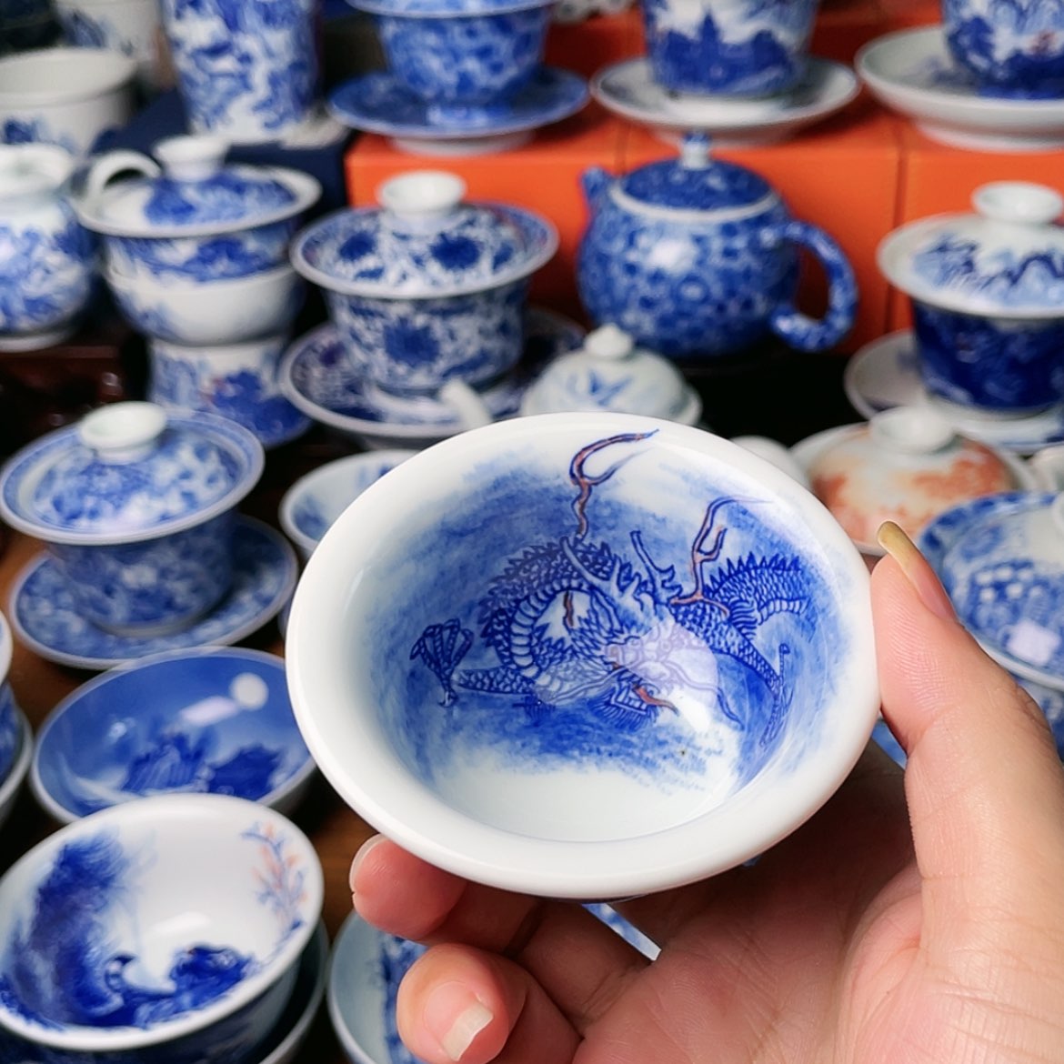 【闪购商品】杯器**昂全手工手绘景德镇