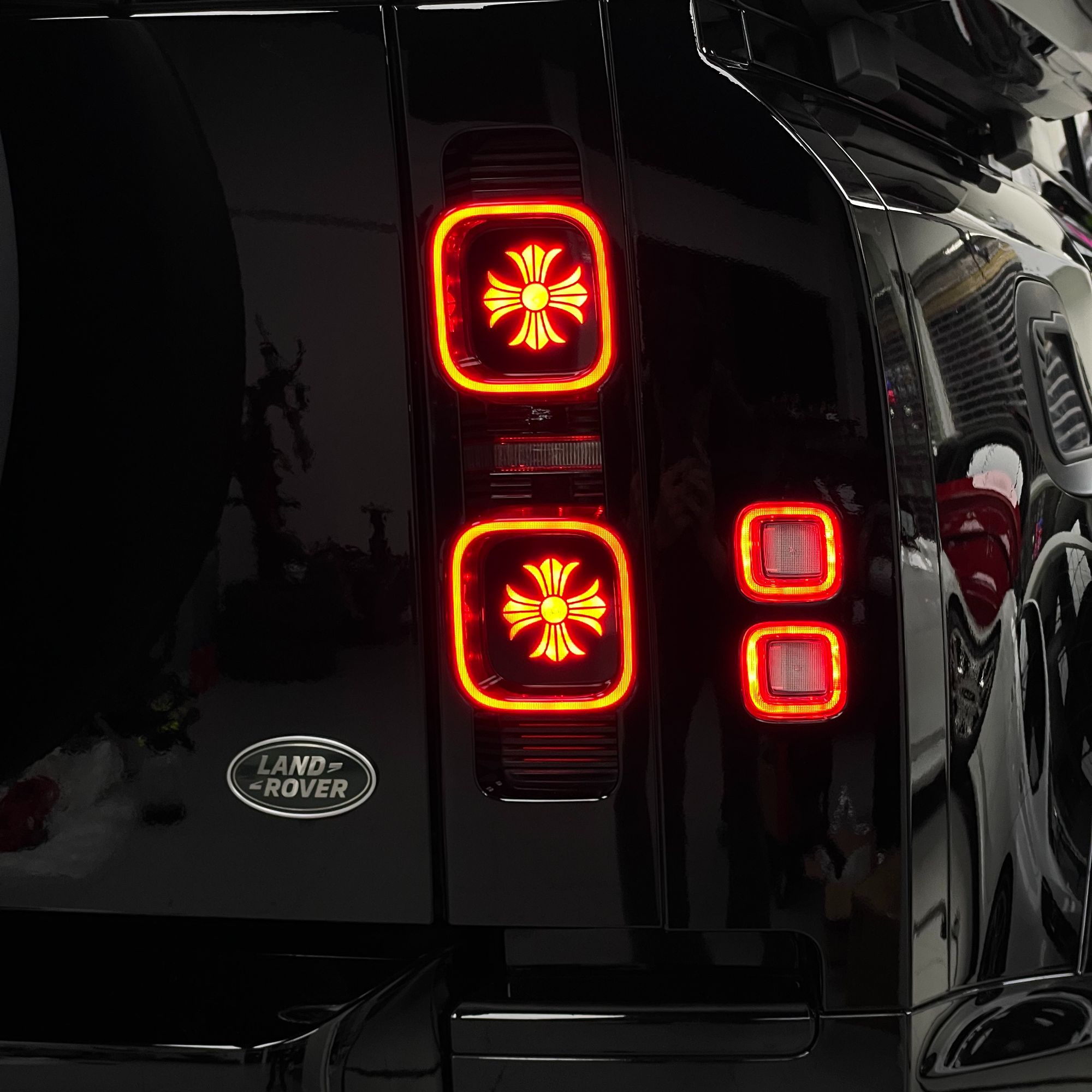 可定制丨路虎卫士尾灯克罗心贴刹车灯贴纸个性装饰贴投影板贴纸