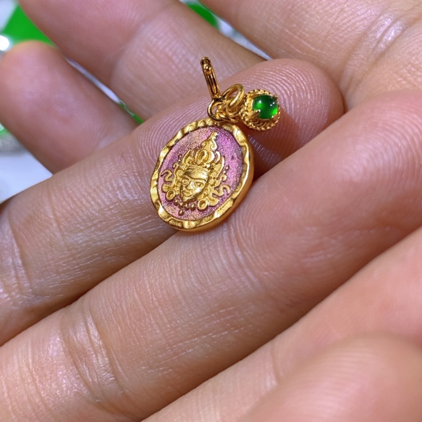 【闪购商品】翡翠挂件银S925镶嵌天然翡翠