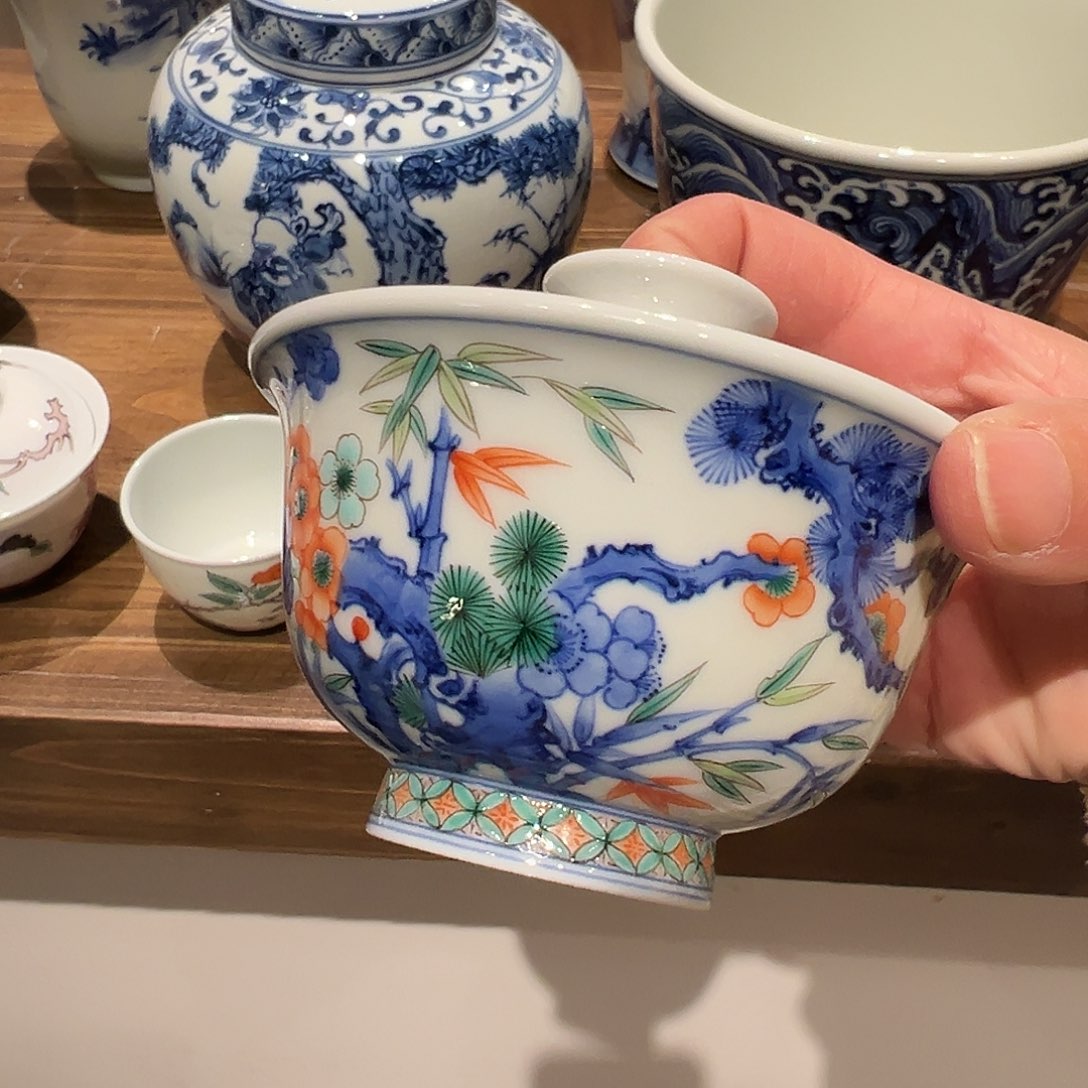 微瑕沐月山房青花釉里红